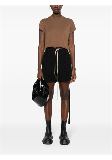 T-shirt Level T crop in marrone - donna RICK OWENS DRKSHDW | DS01D1207BH44